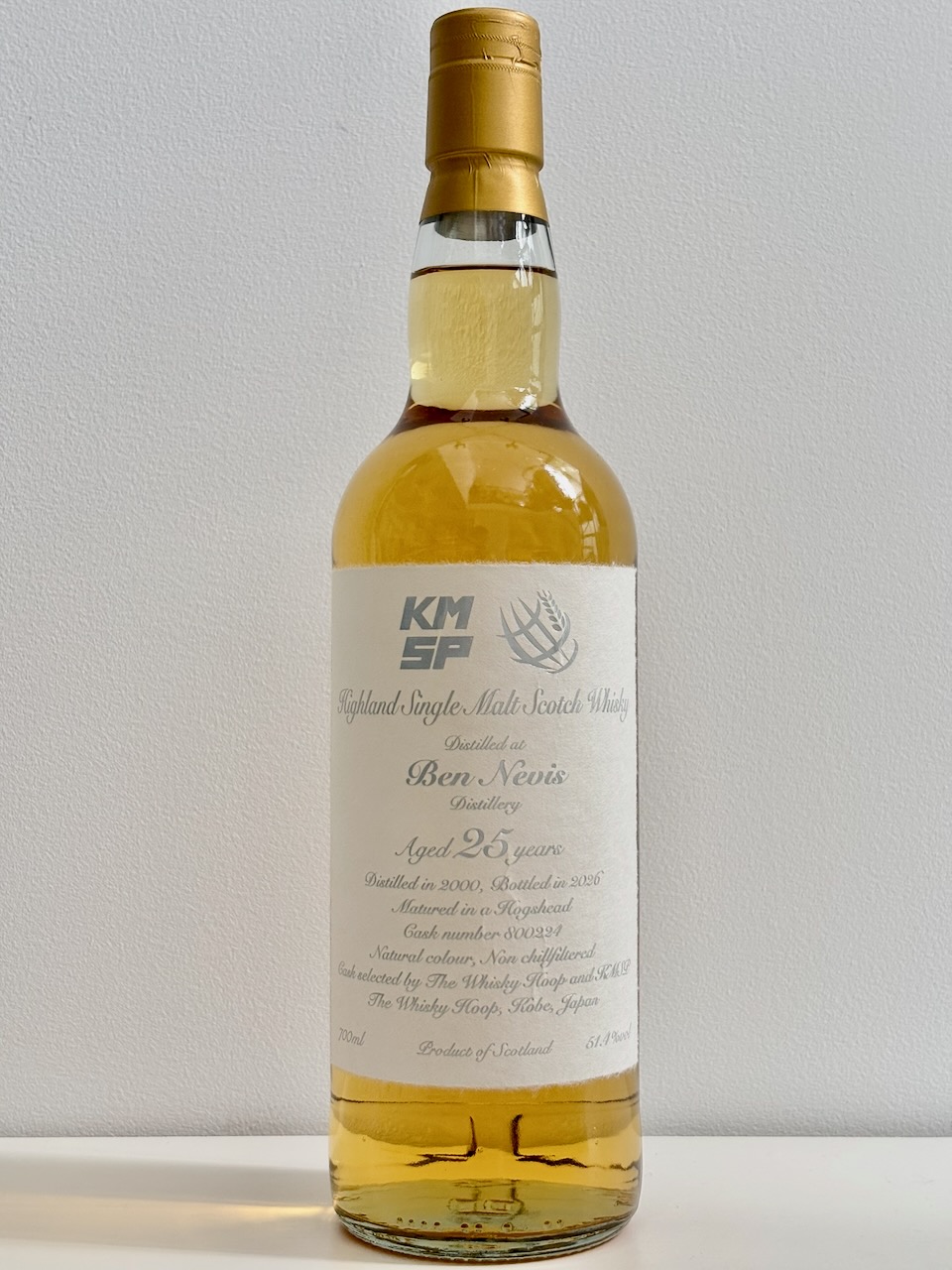 The Whisky Hoop x KMSP (コマスピ)のベンネヴィス2000、25年熟成です